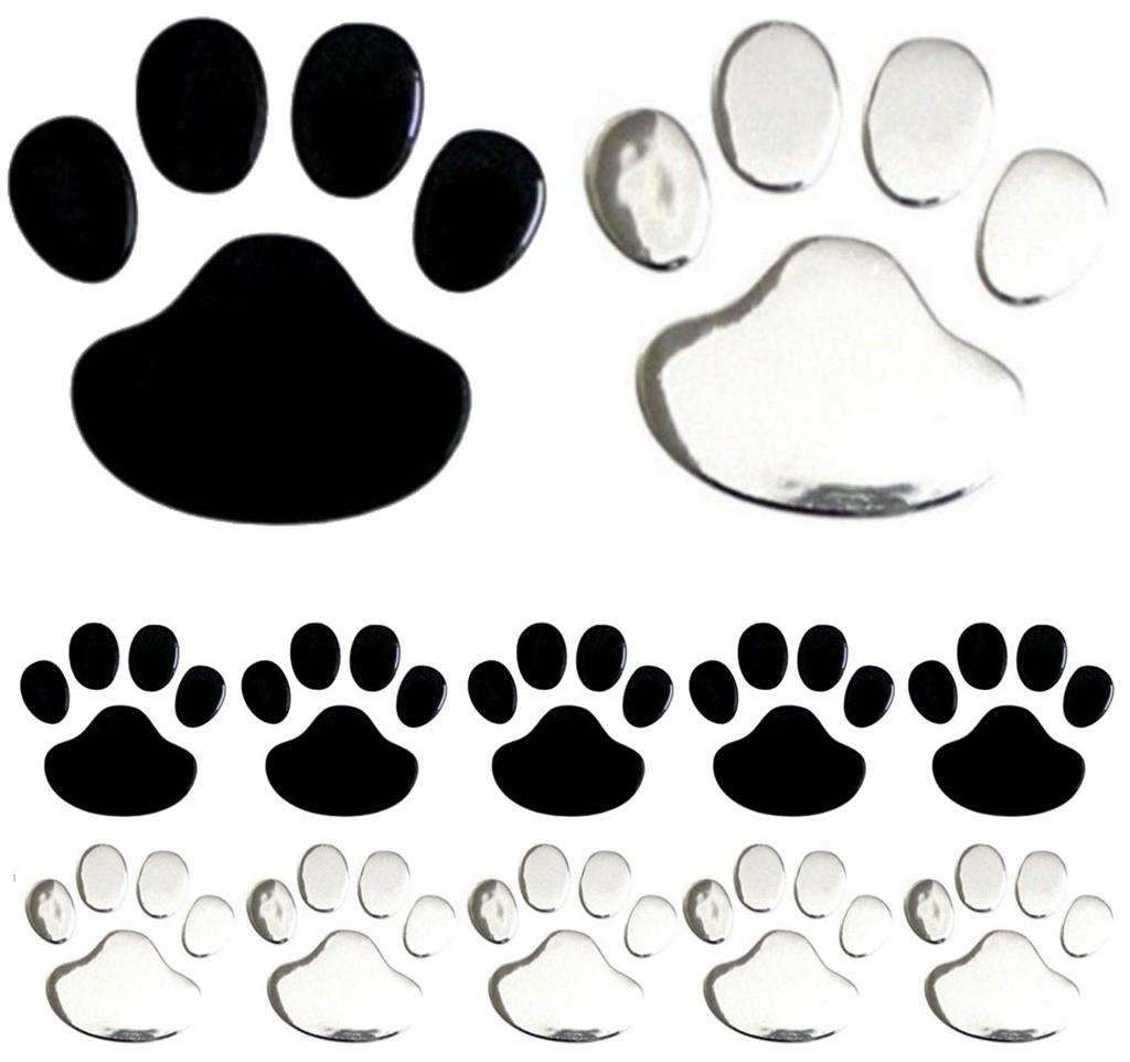 Наклейки лап Fogman, 3D 3D Автомобиль, Собака, Кошка, Декаль, Скрыть царапины, Набор из 12