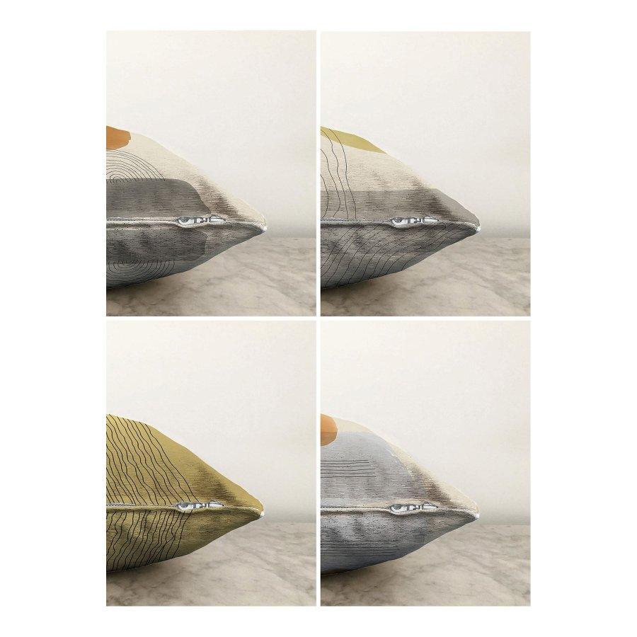 Набор из 4 двухсторонних чехлов для подушек с цифровой печатью