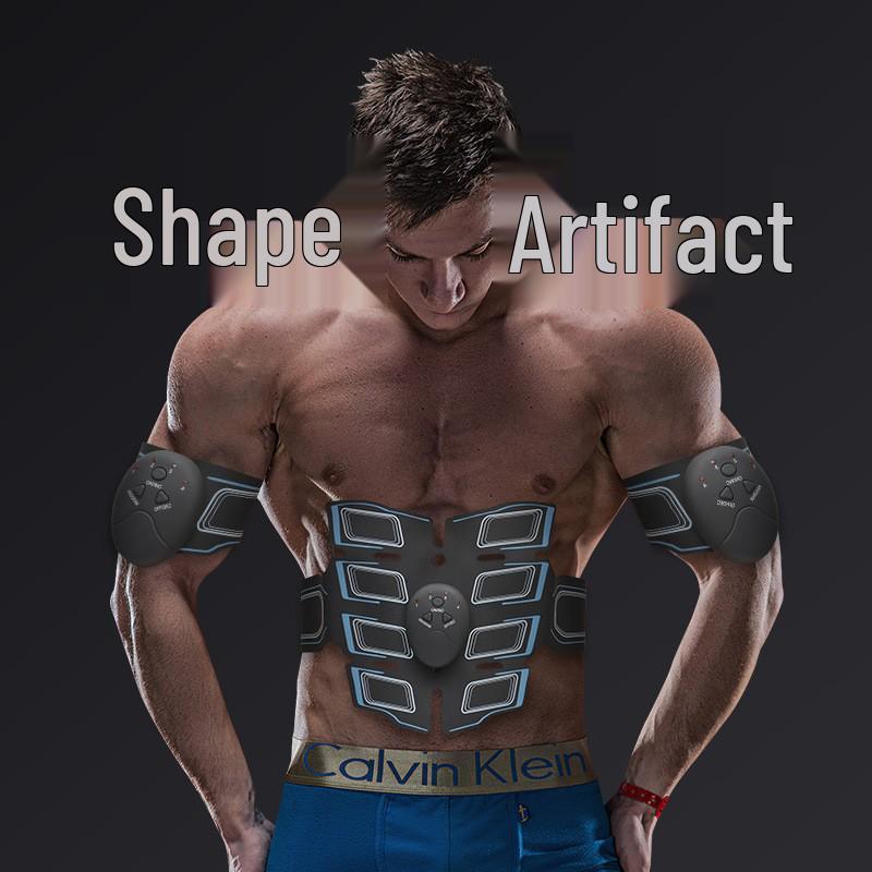 Перезаряжаемый EMS стимулятор мышц пресса с цифровым дисплеем - Умный фитнес-патч для пресса и похудения