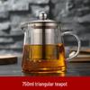 Термостойкий стеклянный чайник Shi Jin с ситечком из нержавеющей стали