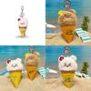 Bold Bear Ice Cream Plush Keychain With Soft Material For Collectors And Fans