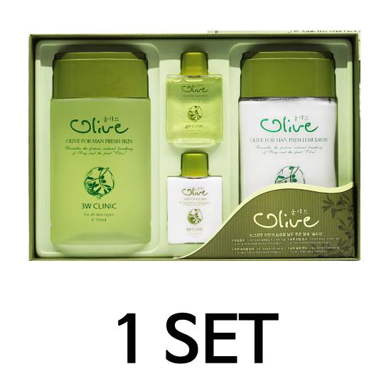 Оливковое Для Мужчин (SET Продукт Тонер 150мл+30мл и Эмульсия 150мл+30мл) Уход за кожей Корейская косметика
