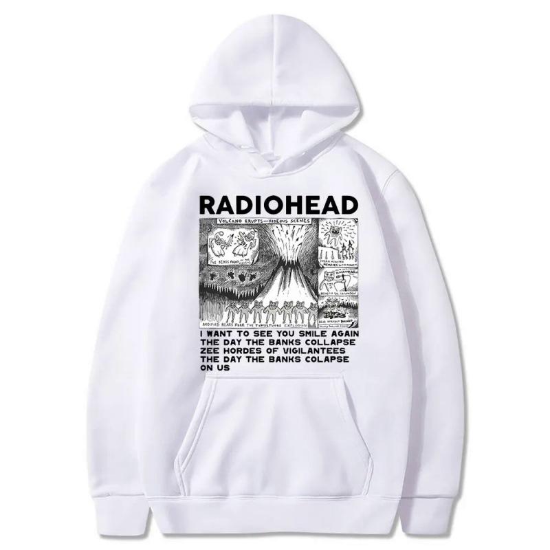 Vintage Radiohead Bluza Z Kapturem Hoodie