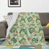 Mushroom Pattern Blanket Decoration Flannel Soft Comfortable Home Blanket Warm Blanket Birthday Holiday Gift