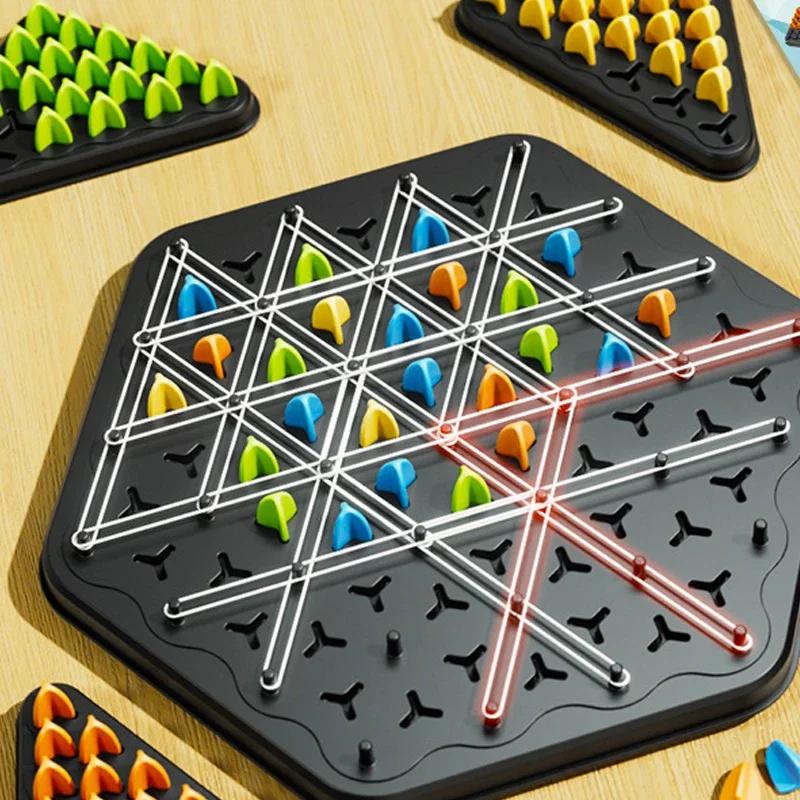 Цепочка Треугольник Шахматная Игра Triggle Игра с Резинками Образовательная Интерактивная Игра Боевой Набор Для Семейной Вечеринки Подарок