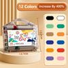 12-60 Colors Stackable Color Watercolor Pen Washable Art Painting Markers  School Office