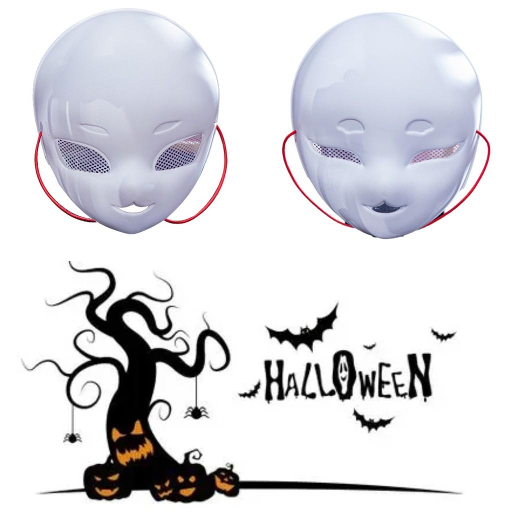 Очаровательная маска для лица белой лисы для детей с сетчатым дизайном и деталями ручной работы