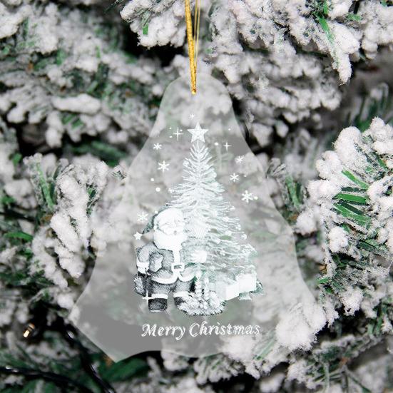 Зимние акриловые украшения Счастливого Рождества Подвесное украшение для рождественской елки Матовый крафт Подвеска для деревьев Окна Двери Декор