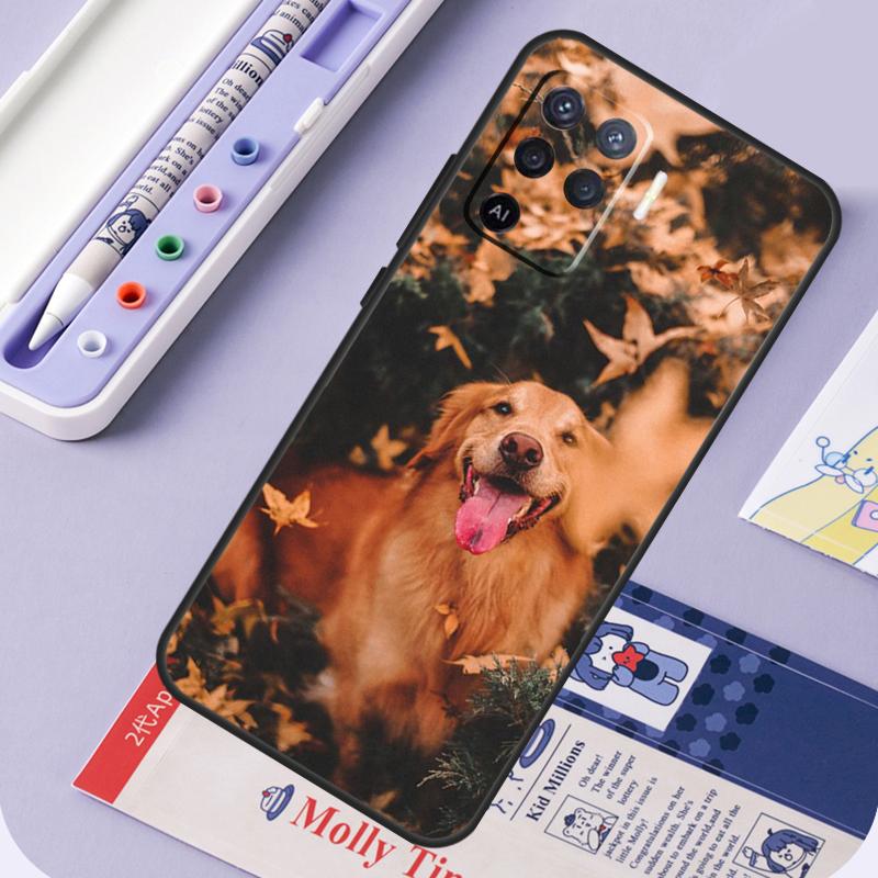 Golden Retriever Friend For Oppo A96 A76 A16 A94 A74 A54 A15 A18 A38 A58 A78 A98 A40 A60 A80 A57 A17 A77 A5 Pro Case
