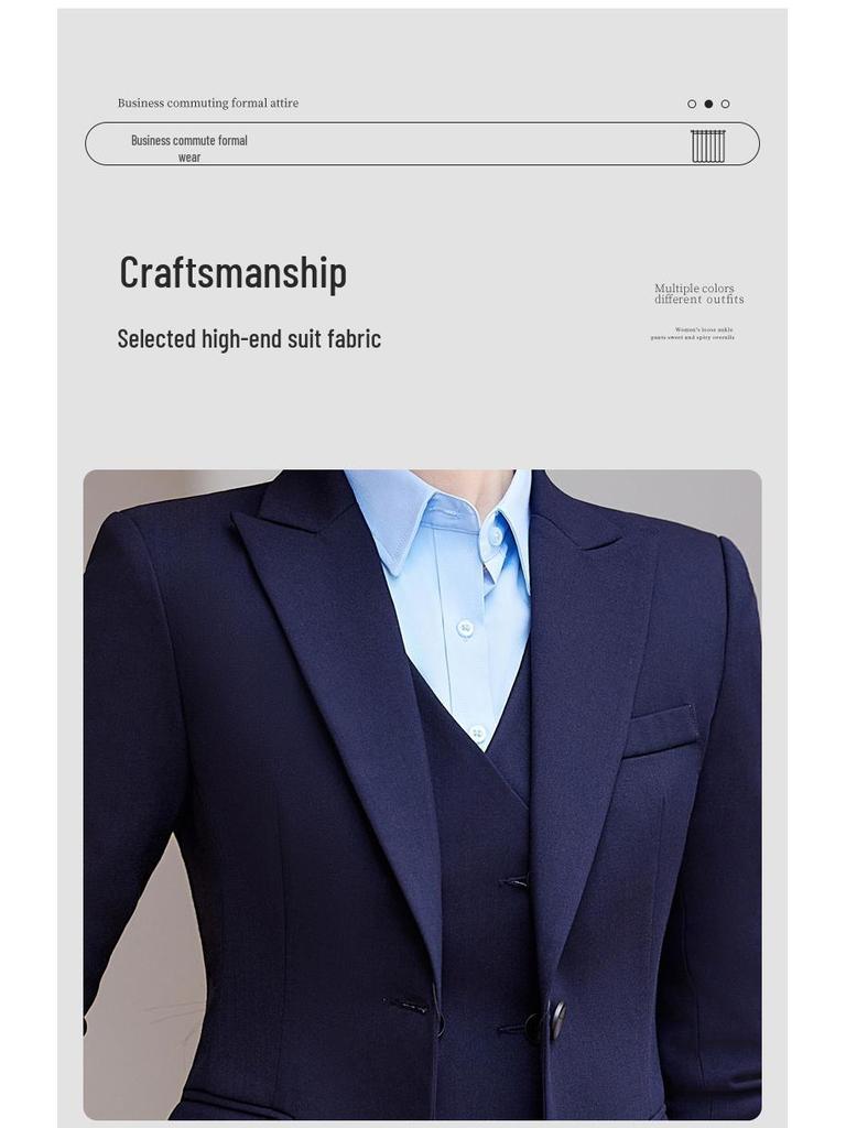 Женский приталенный формальный костюмный комплект 2024: Осень/Зима Деловая одежда