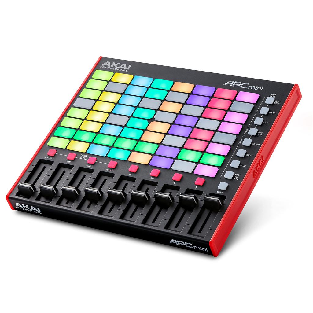 Akai Professional USB MIDI Controller 64 RGB Pads MIDI Mixer Ableton Live Lite Included APC Mini MK2