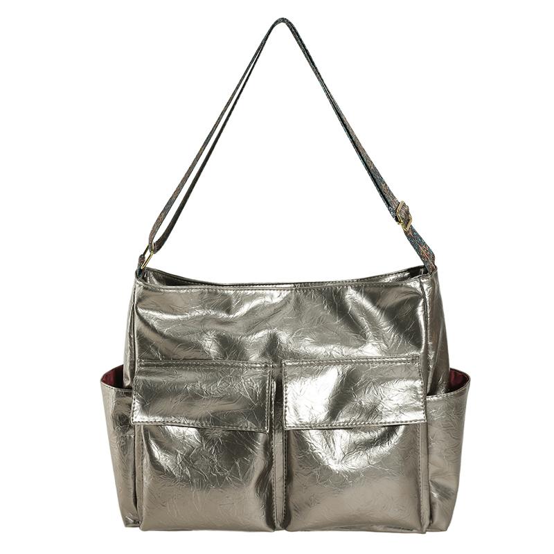 Женская сумка через плечо с застежкой-молнией из искусственной кожи, горячая распродажа, высококачественная однотонная повседневная сумка с строчкой