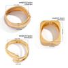 Ingemark Punk Vintage Geometric Heavy Metal Spring Bangles for Women Hip Hop Gold Color Open Cuff Bracelets Couple Men Jewelry