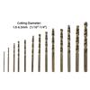 13pcs Straight Shank Twist Drill Bit Set High Speed Steel HSS Drilling Tool  For Stainless Steel
