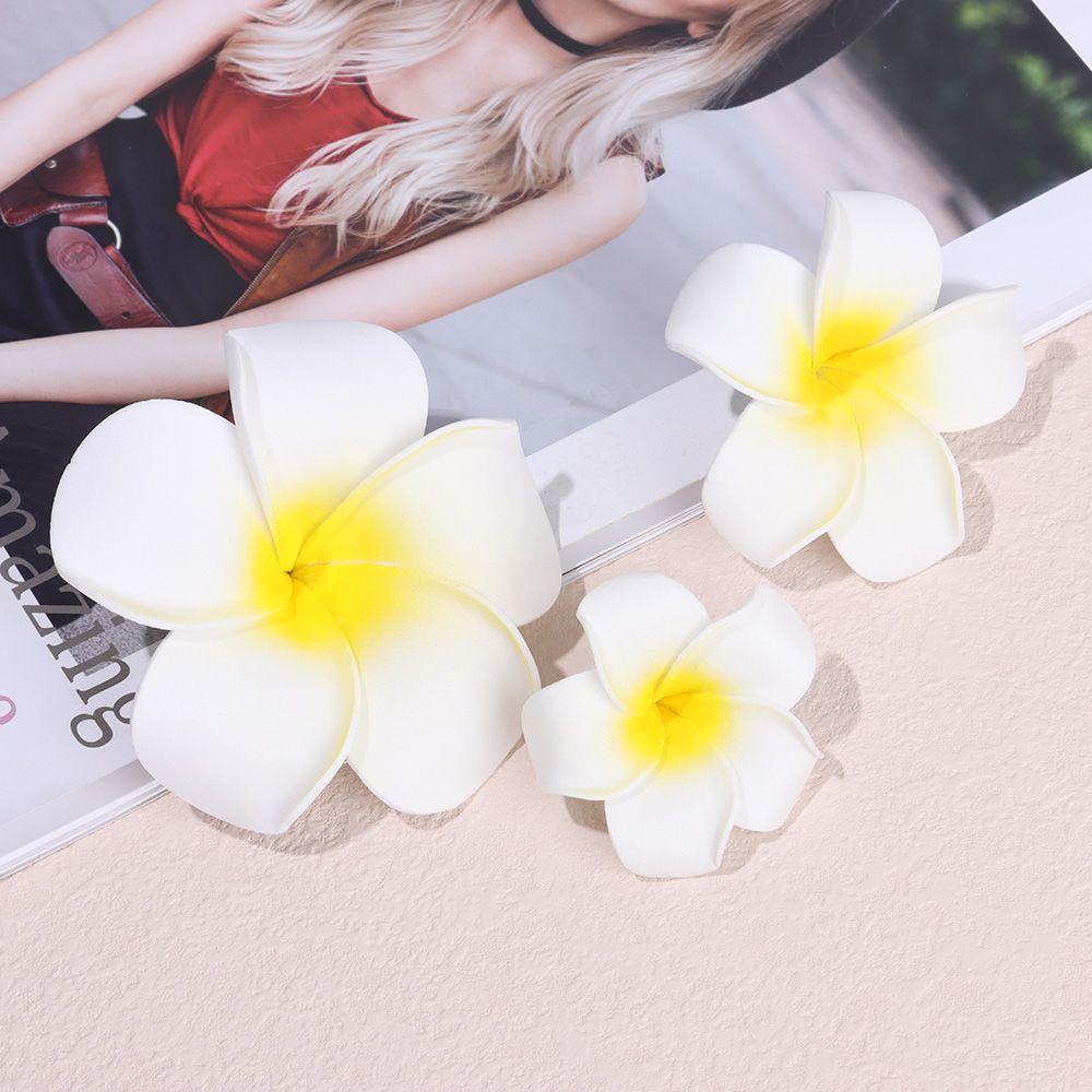 Elegant Hair Accessories Simulation Hair Clip White Plumeria Hairpin Beach Seaside Flower