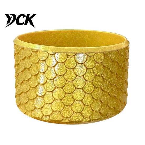 Tumbler Accessories for Travel Silicone Cup Boot, Fish Scale Pattern Decor, Soft Elastic Water Bottle Colorful Base Protective Sleeve,