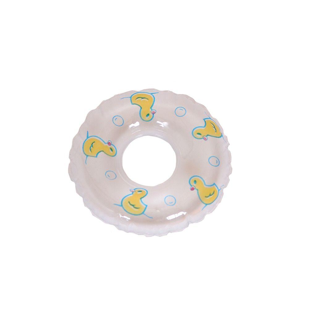 Аксессуары для кукол, мини-кольца, игрушка для плавания, утка из ПВХ, поплавок для купания, спасательный пояс, модель, детский подарок