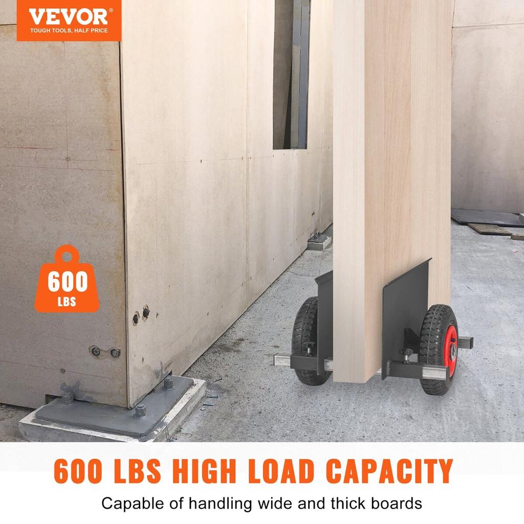 Panel Dolly 600 lbs Drywall Door Cart Dolly with 8" Pneumatic Wheel