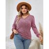Женский осенне-зимний свитер большого размера XL ~ 5XL, свитер с длинными рукавами и v-образным вырезом, повседневный топ, полосатая толстовка для женщин
