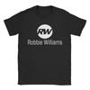 Винтажная футболка Robbie Williams Live 2025 Concert T-Shirt Men O Neck Pure Cotton T Shirt RW Singer Short Sleeve Tee Gift Merchandise