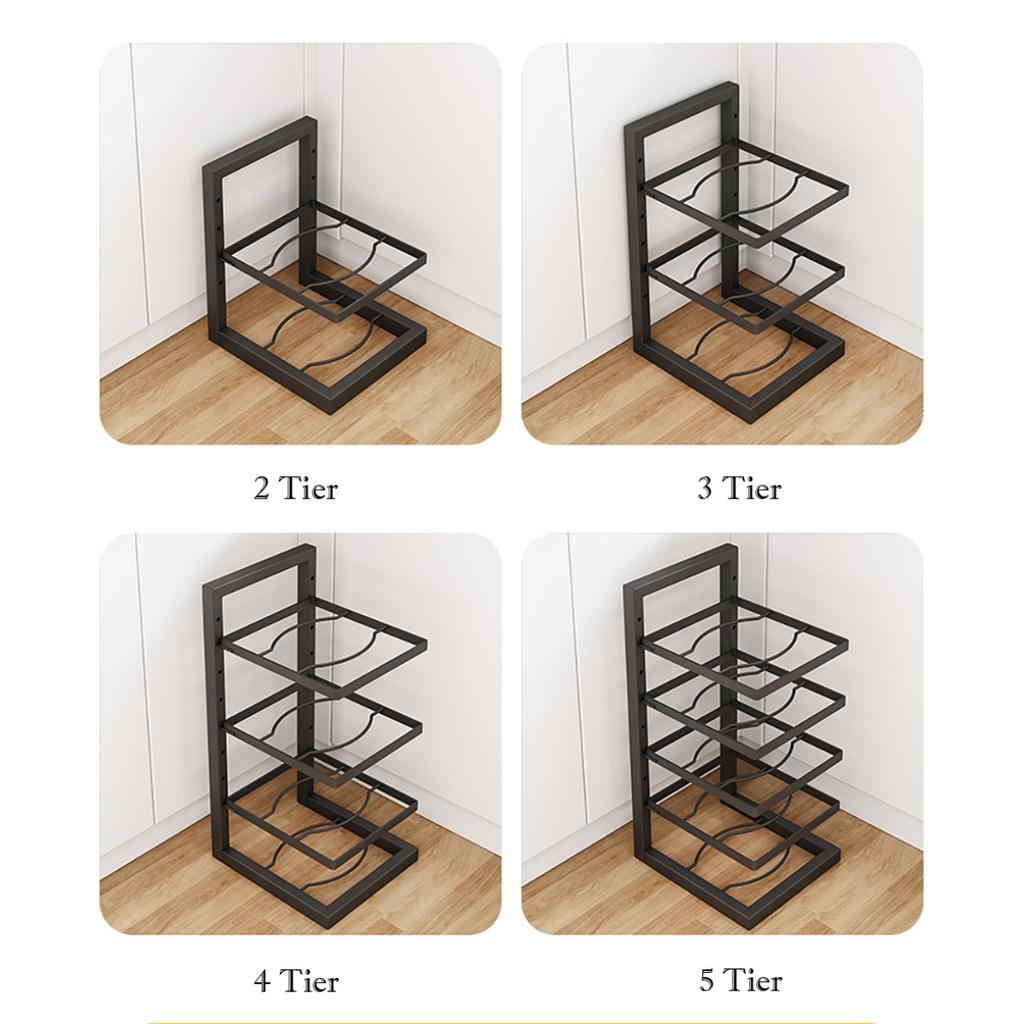 Регулируемая полка для кастрюль, кухонная полка для хранения кастрюль из нержавеющей стали, многослойная бытовая полка для кастрюль и сковородок для кухни