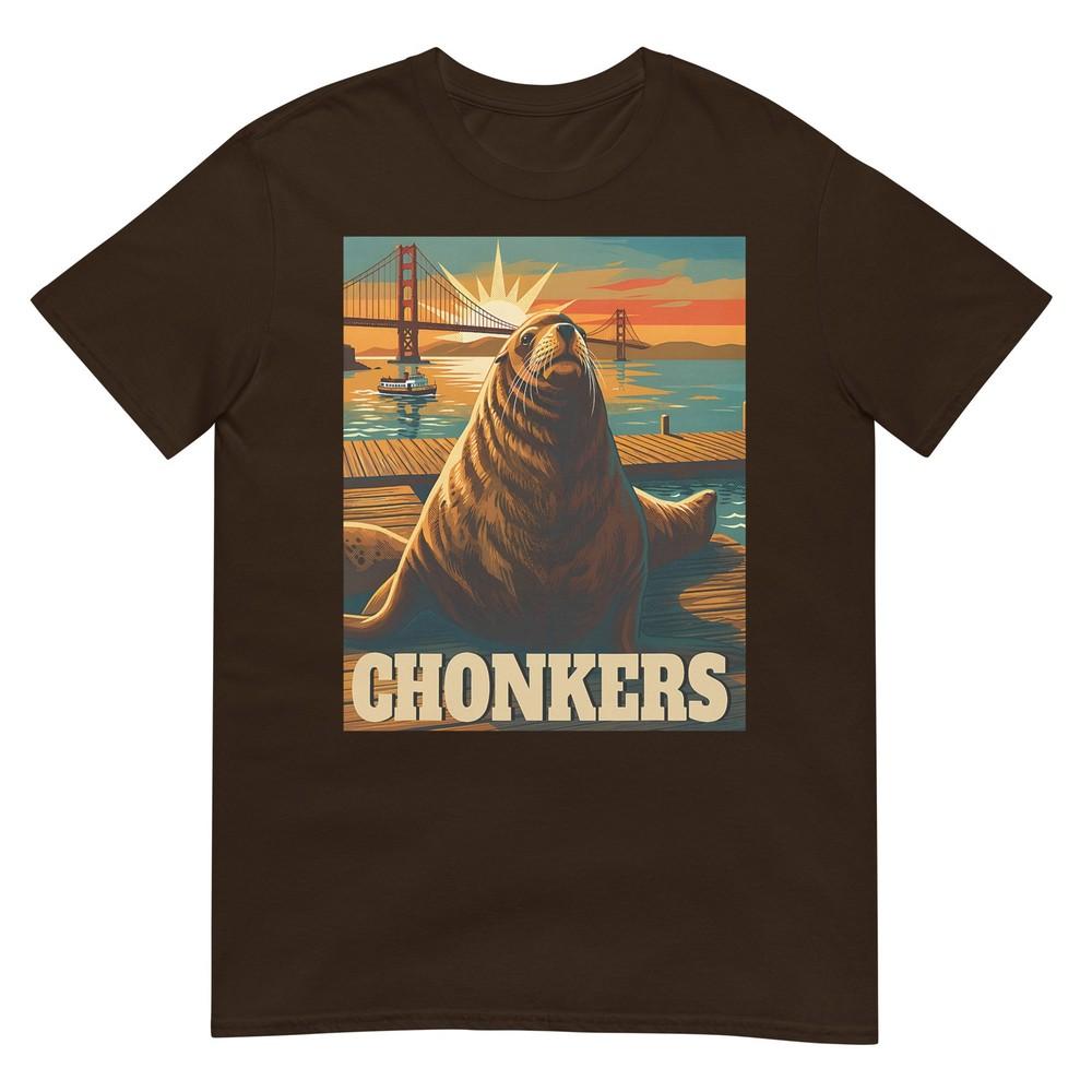 Chonkers Funny Sea Lion School Summer Mode Beach Vacay Tshirt