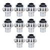 10Pcs Convex Copper Metal LED Mount Holder Base for 5mm  0.2in Light Emitting Diode