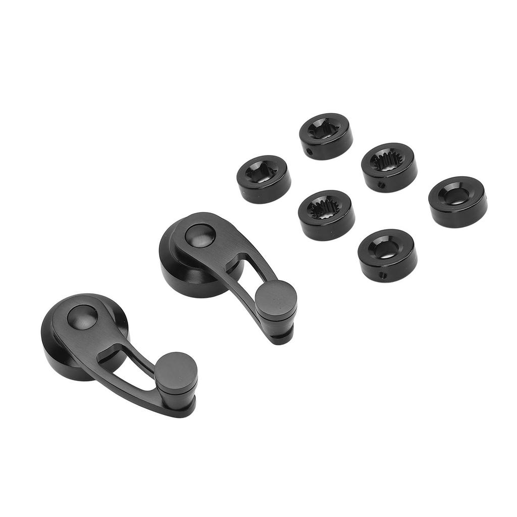 3 Inch Car Door Crank Handle Black Aluminum Alloy Comfortable Grip Auto Retro Door Handles Set Replacement for Mustang