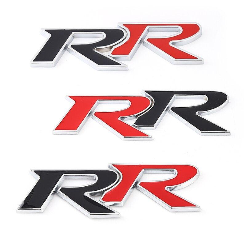 3D металлические наклейки с логотипом RR, эмблема, значок багажника, наклейки для Hon + da RR Civic Mugen Accord Crv City Hrv