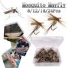 6/12/18/24Pcs Wet Fly Flies for Trout Fishing Flies Artificial Insect Hook Bait Mosquito Fly Fishing Trout Lures #10