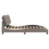 LED Bed Frame without Mattress  Hvar  Taupe 180x200 cm Fabric