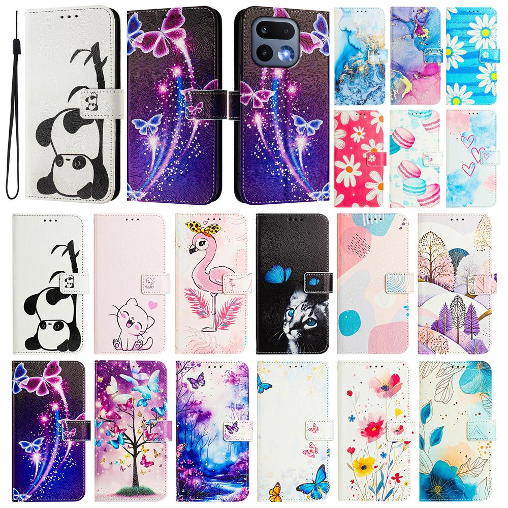 Цветной Кошелек-Чехол с Рисунком для OPPO A6X A6 GT A6I A5X A5 Pro 4G 5G Ударопрочный Роскошный Чехол-Книжка с Подставкой и Слотами для Карт