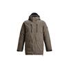 Embroidered Letter Zip Hooded Down Jacket Men Outerwear Brown 1375450-366
