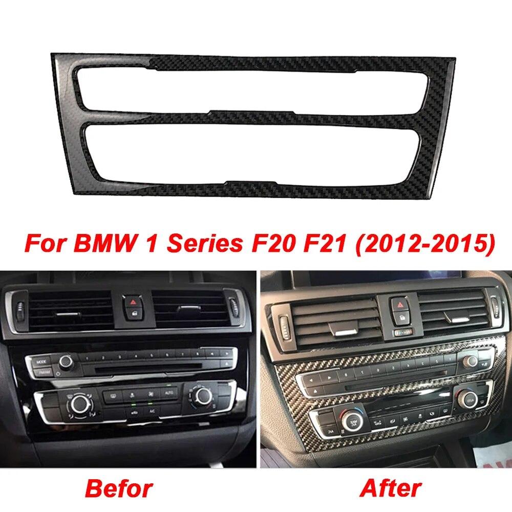 Аксессуары для BMW F20 F21 1 серии, салон автомобиля, консоль из настоящего углеродного волокна, кондиционер, CD, крышка панели переменного тока, отделка, Стайлинг автомобиля