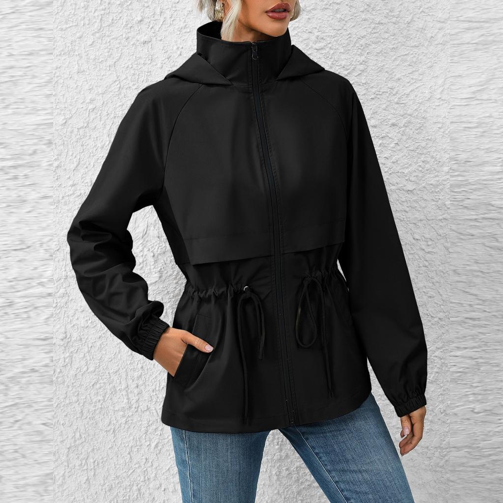 Jacket Women Waterproof Windbreaker Lightweight Rain Jackets With Pockets Packable Raincoats For Women With Hood