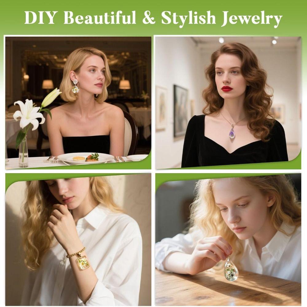 Silicone Resin Jewelry Molds Reusable Crystal Epoxy Resin Mold Pendant Earring Necklace