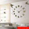 Angel Large Wall Clock 3D DIY Big Kitchen Clocks Roman Numerals Acrylic Mirror Stickers Oversize Wall Clock for Living Room