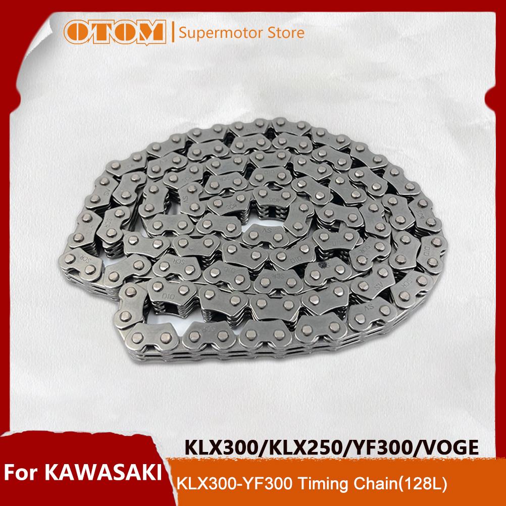 Motorcycle Accessories Cam Timing Chain 128L Engine Camshaft Part For KAWASAKI KLX250 KLX300 LONCIN YF300 VOGE 300DS 300GY Bikes