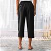 Женские укороченные брюки Stralght Pants With Pockets Lightweight Caual Loose Trousers