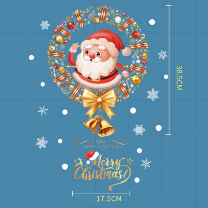 30PCS Static Window Stickers Christmas Father Christmas Static Stickers Window Wall Static Stickers Christmas Decoration