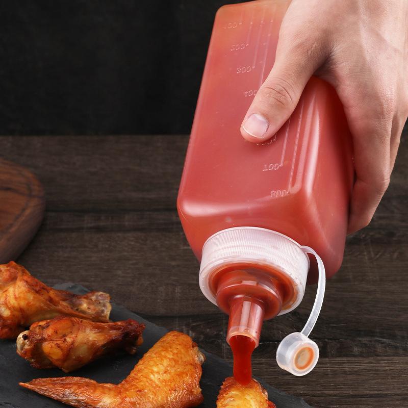 800/1000 мл Бутылки для соуса с дозатором, Широкое горлышко, Пыленепроницаемые, Кухонная приправа, Салатный соус, Бутылка для оливкового масла