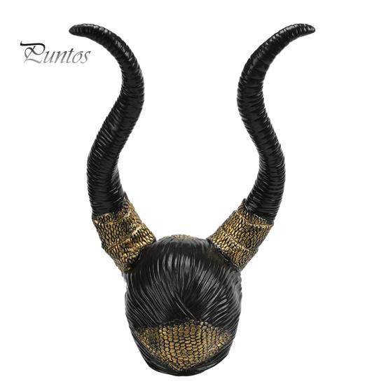 Костюм дьявольских рогов на Хэллоуин, черные латексные длинные рога для женщин и взрослых, роговой головной убор для косплея, костюм на Хэллоуин