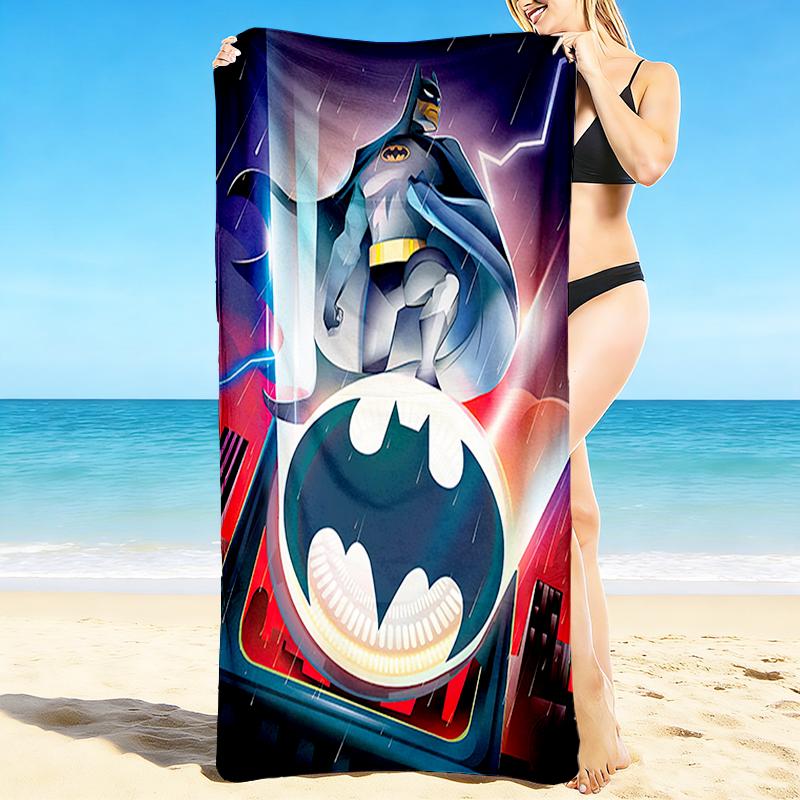 1Pc Batman Brave Bold Beach Towel Quick Dry Multiuse For Beach Pool Gym Yoga Home Travel Christmas Halloween Xmas Gift G1223