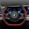 New For Bmw Dual D‑Shape Car Steering Wheel Cover Perforated Napa Leather Non‑Slip Breathable All Seasons Interior Accessories