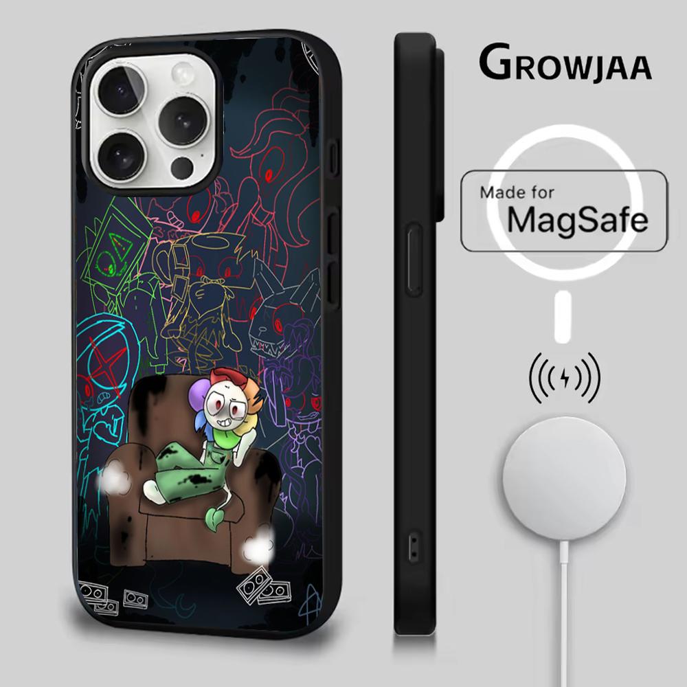 Чехол для телефона Game D-Dandys W-World для iPhone 16e, 16, 15, 14, 13, 12, 11, Plus, Pro, Max, Mini Магнитная беспроводная зарядка Magsafe