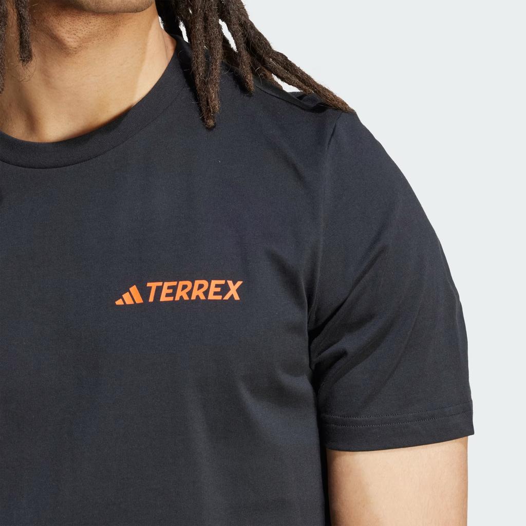 adidas Terrex Графическая Хлопковая Легкая Модная Универсальная Футболка с Коротким Рукавом Мужские Топы JW3558