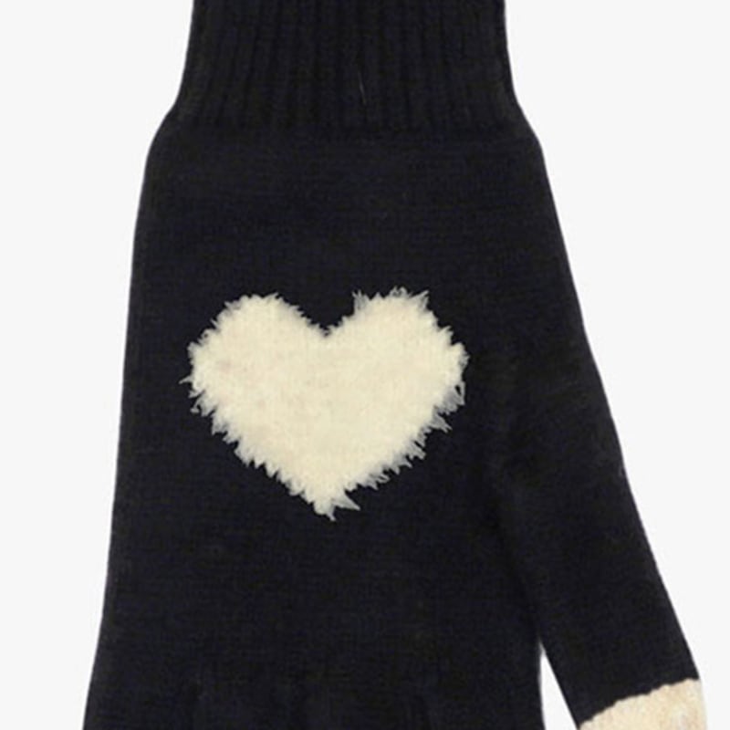 РОЗОВЫЕ АНАНАСОВЫЕ ПЕРЧАТКИ С СЕРДЦЕМ ФЕИ_ЧЕРНЫЕ