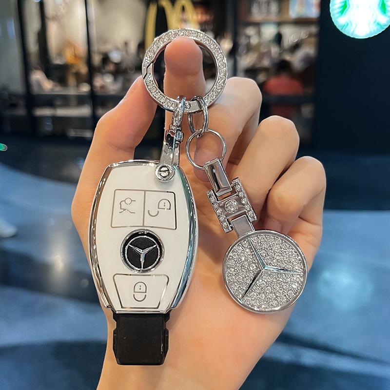 CRM1 TPU Car Key Case Cover Shell for Mercedes Benz AMG A B C E GL S GLA GLK CLS Class W204 W205 W212 W176 W463 Keychain Accessories