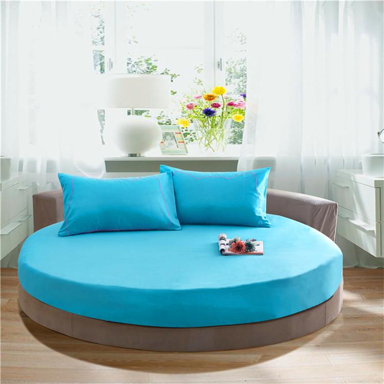 Покрывало для круглой кровати из чистого хлопка, однотонное хлопковое простое круглое покрывало, защитный чехол