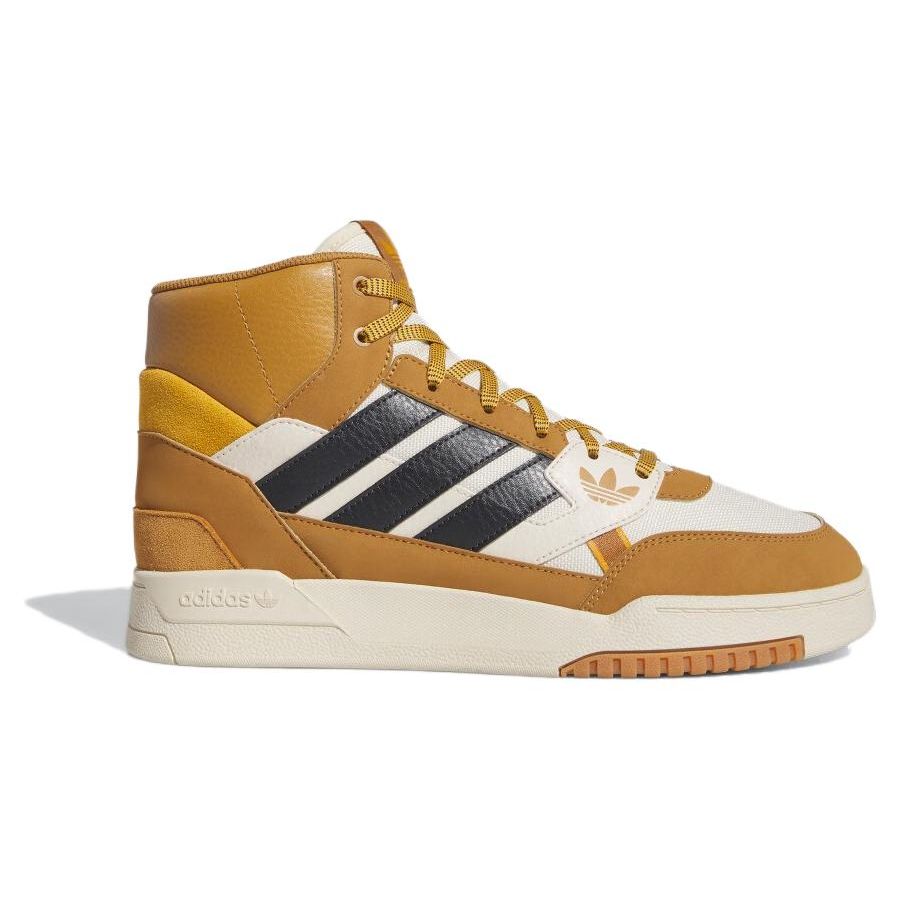 adidas Оригинальные кроссовки Originals Drop Step SE из ткани и замши, удобные, прочные, легкие, средней высоты, унисекс, бело-желтые IF2646